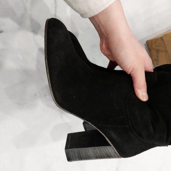 Free People Black Suede Dakota Slouch Boots - Picture 7 of 10